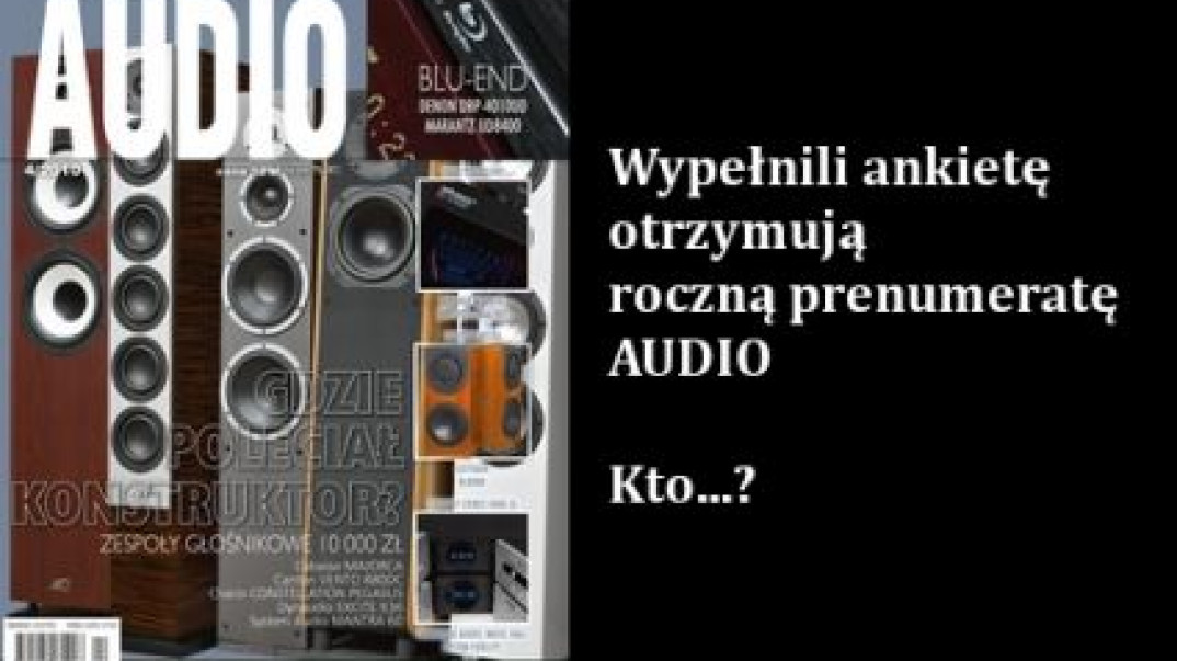 Wypełnij ankietę, wygraj prenumeratę Audio