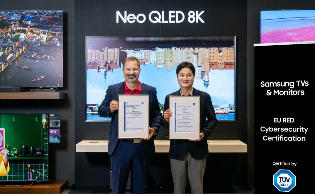 Ekrany Samsung z certyfikatem cyberbezpieczeństwa