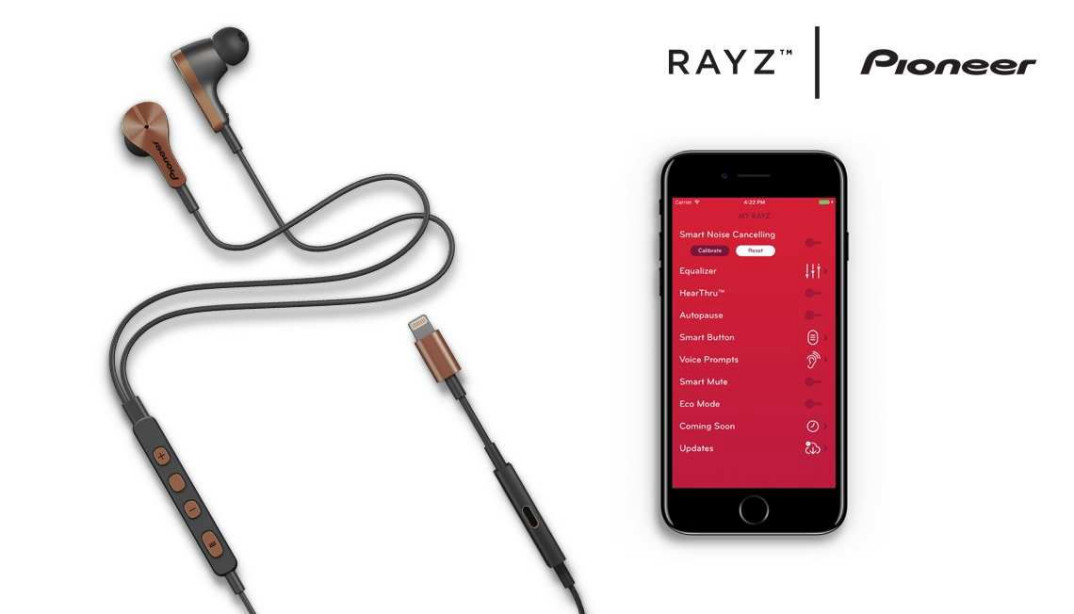 Pioneer Rayz - słuchawki współpracujące z aplikacją na iOS