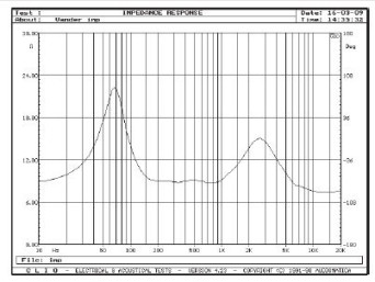 Rys. 2. Charakterystyka modułu impedancji.