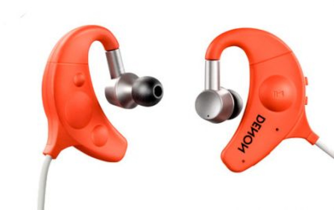Pomarańczowe słuchawki Denon AH-W150 Exercise Freak