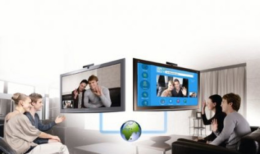 Rozmowa przez Skype na ekranie TV