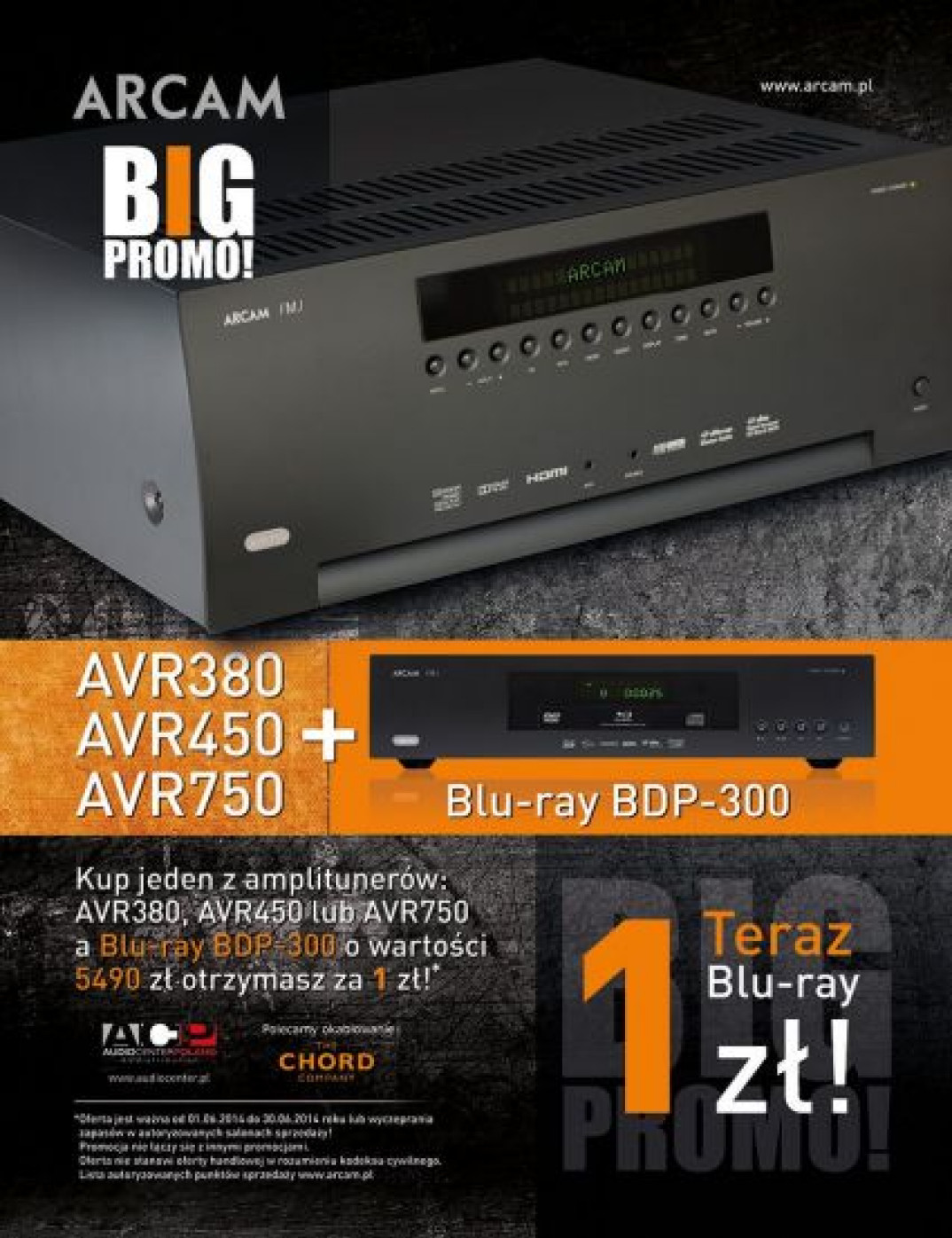 Amplitunery wielokanałowe ARCAM z odtwarzaczem Blu-Ray za 1 zł w salonie Q21