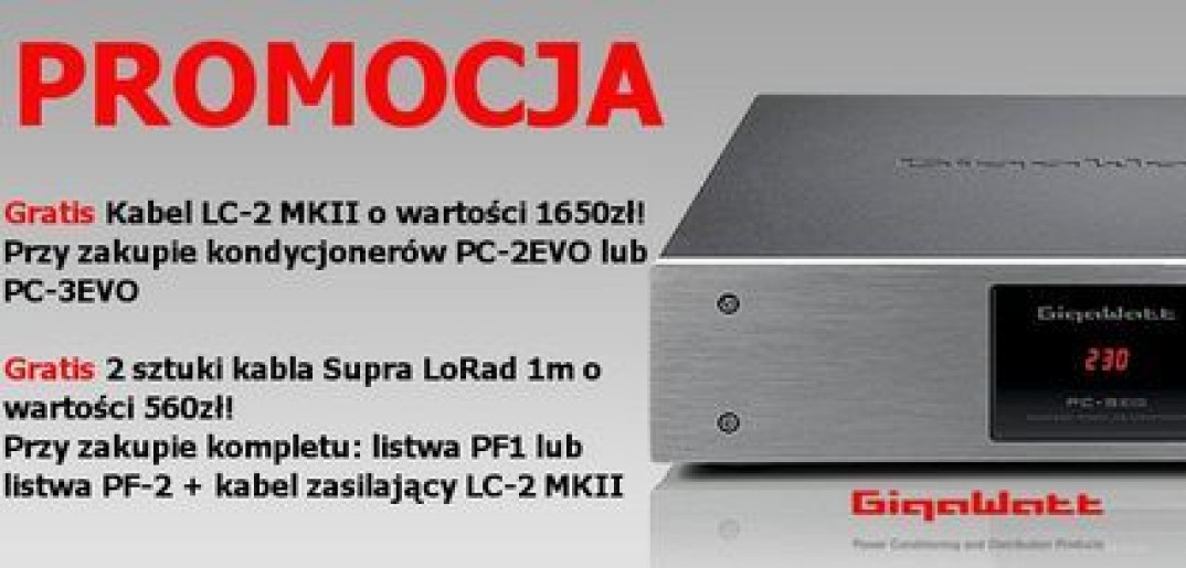 Listwy i kondycjonery Gigawatt w promocji salonu Best-Audio
