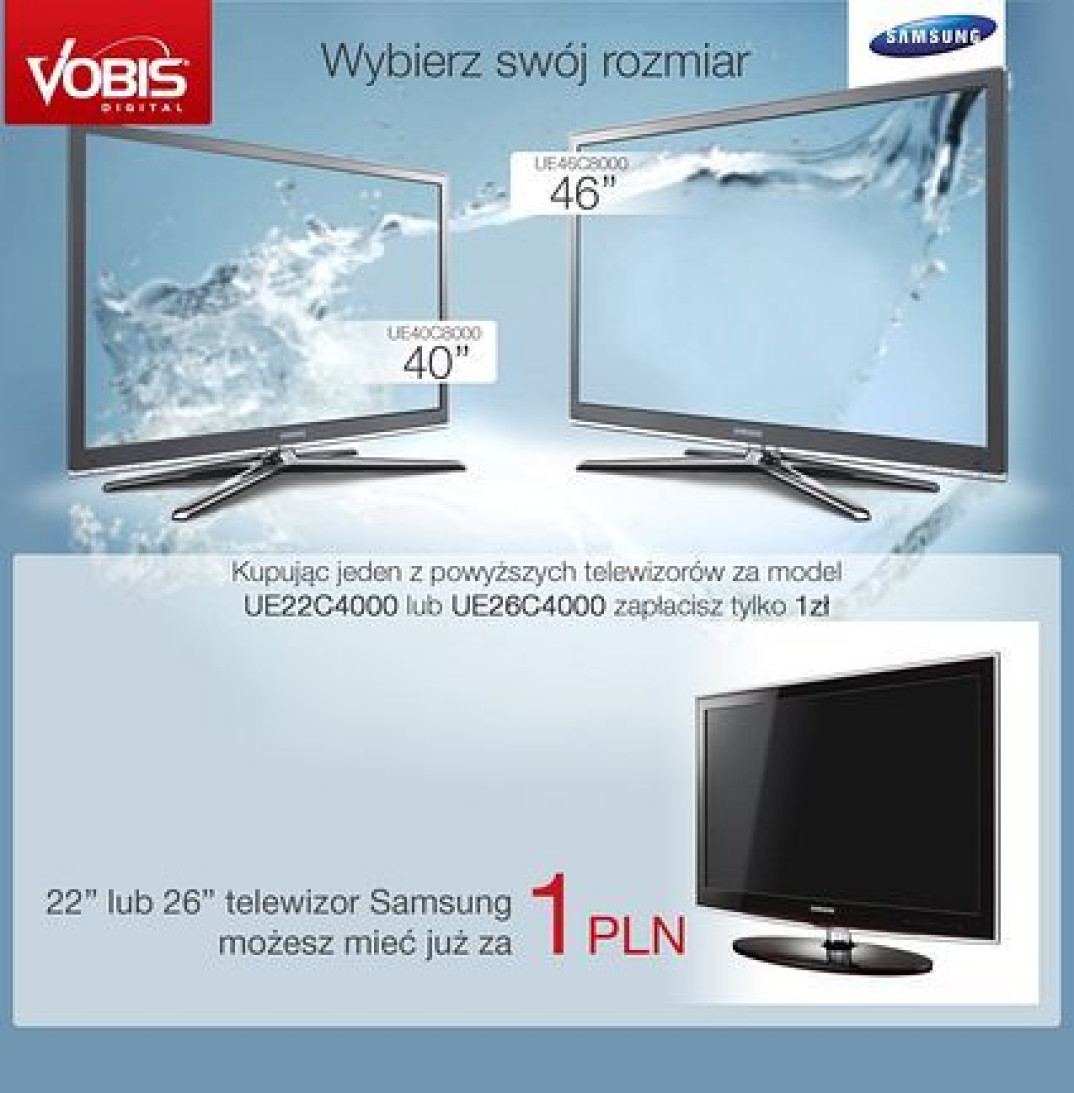 Nowa promocja w Vobis - telewizor Samsung LED LCD za 1 zł