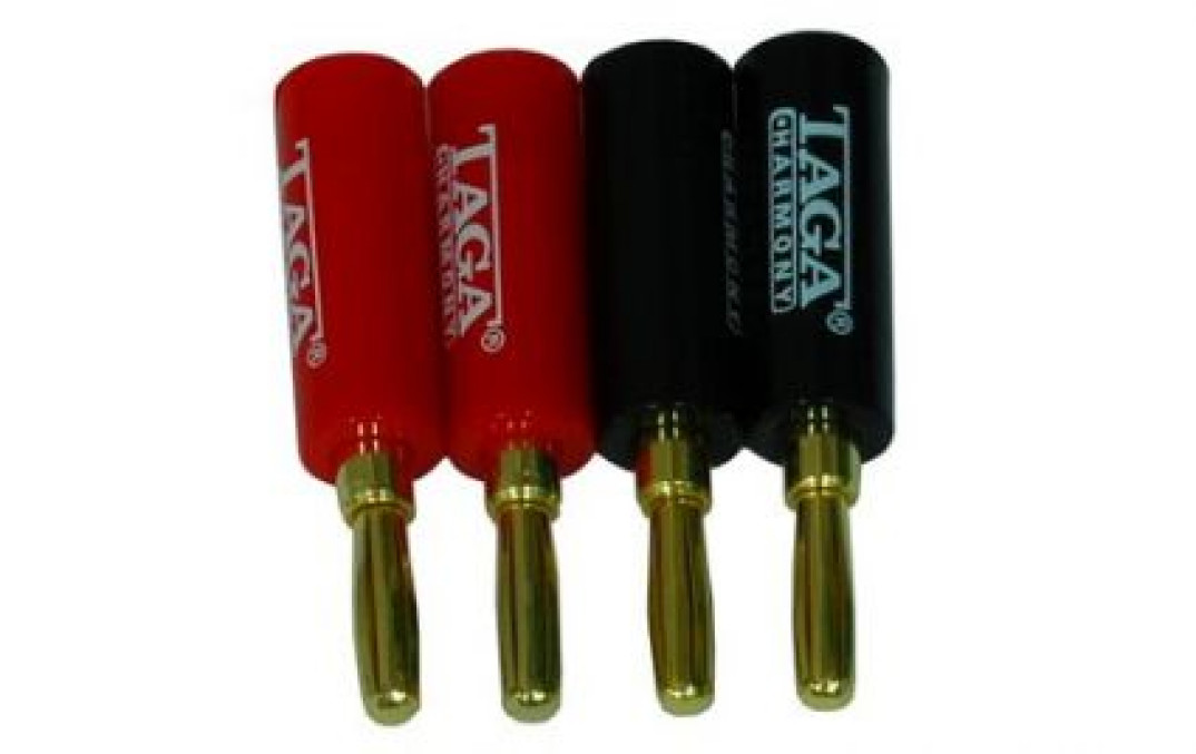 Wtyki bananowe i regulator głośności Taga Harmony