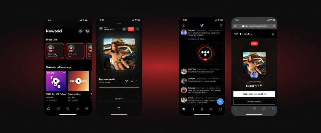 TIDAL wprowadza funkcję LIVE