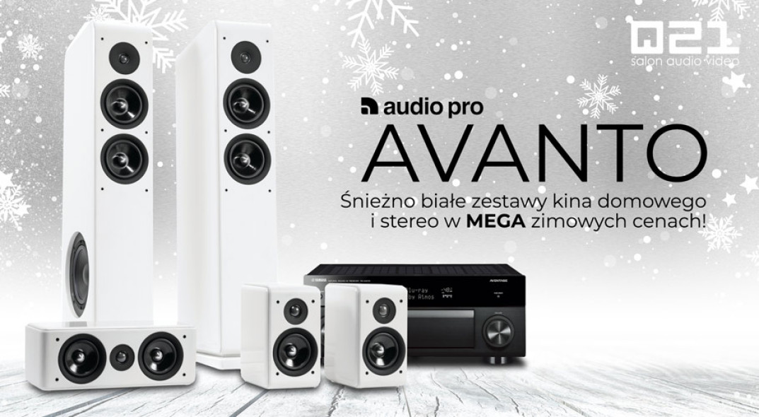 Śnieżnobiałe zestawy Audio Pro w styczniowej ofercie promocyjnej salonu Q21