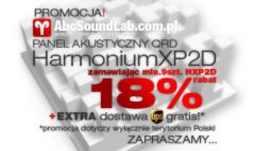 Panele akustyczne QRD HarmoniumXP2D w promocji AbcSoundLab