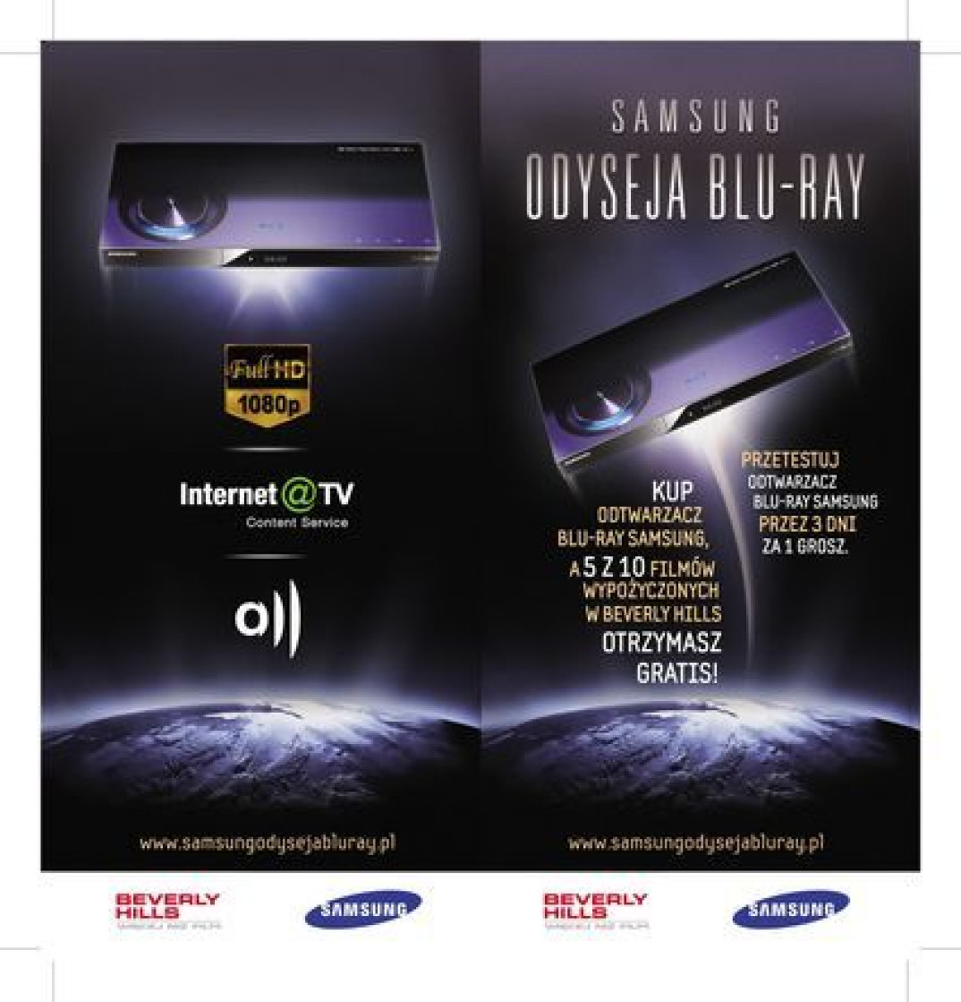 Samsung Odyseja Blu-ray: kup odtwarzacz, pożyczaj filmy za darmo