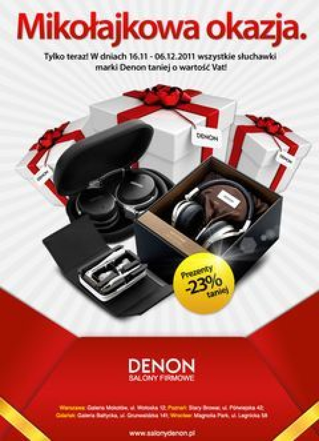 Mikołajkowe okazje w salonach Denon