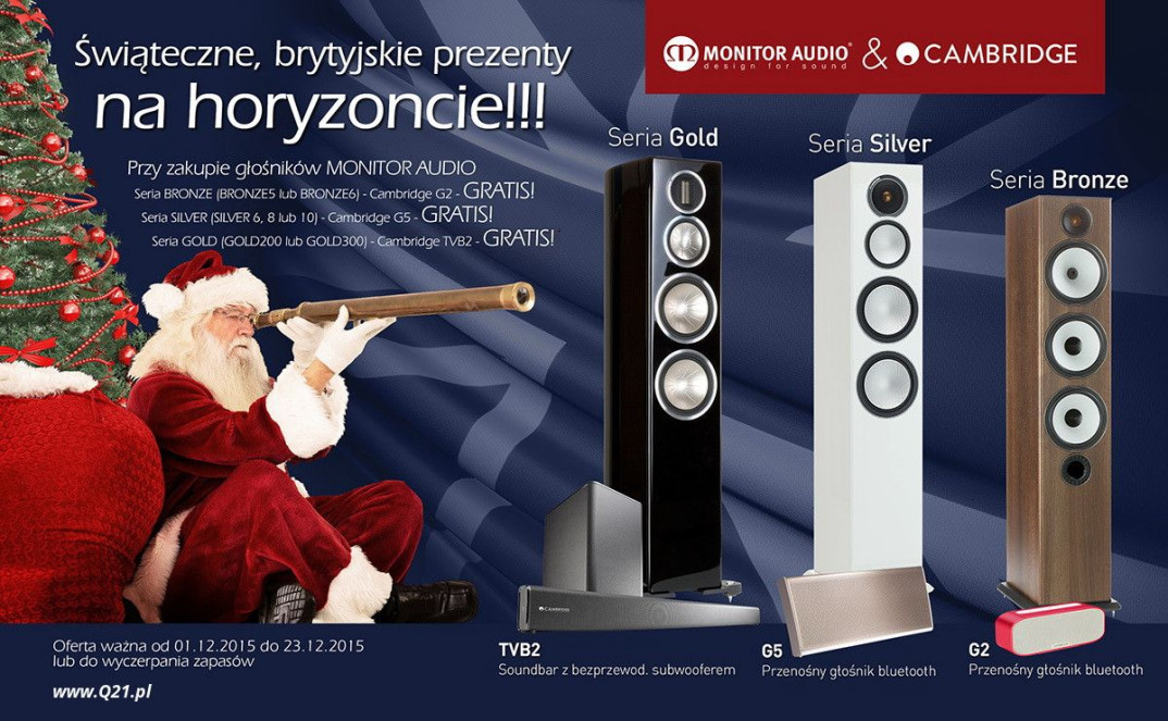 Świąteczna promocja w salonie Q21 - urządzenia Cambridge Audio gratis