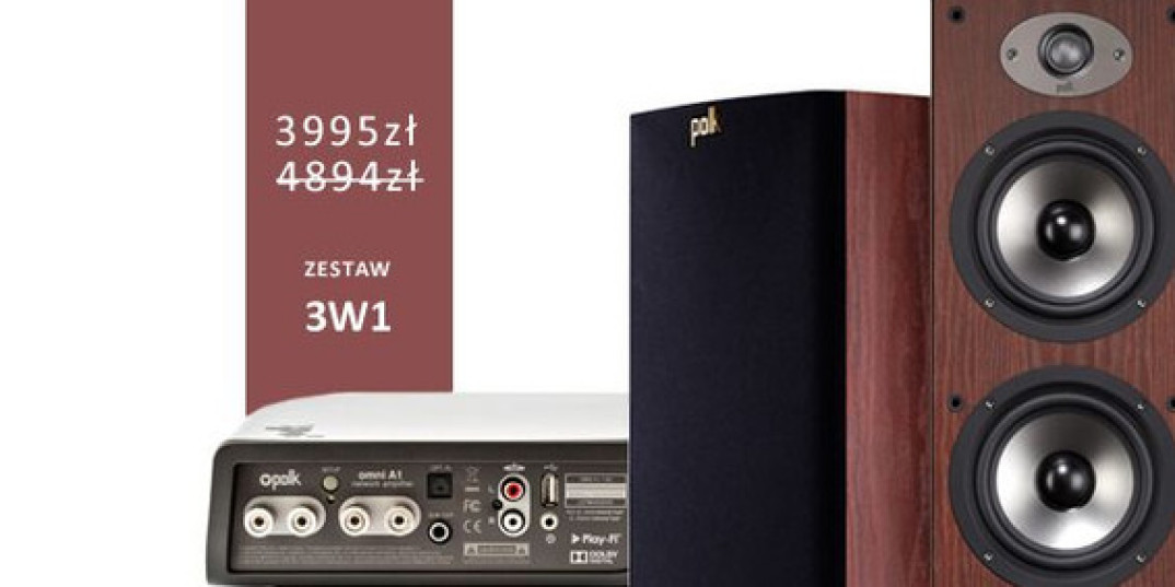 Zestawy z kolumnami Polk Audio promocyjnie w RMS.pl