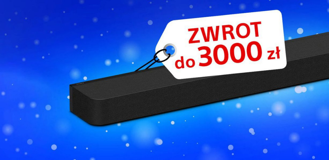 Rozpoczęła się promocja cashback na soundbary z serii BRAVIA Theatre. Do zdobycia nawet 3000 złotych zwrotu