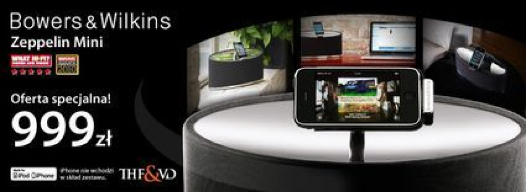 Wyjątkowa oferta salonów Top Hi Fi: B&amp;W Zeppelin Mini za 999 zł