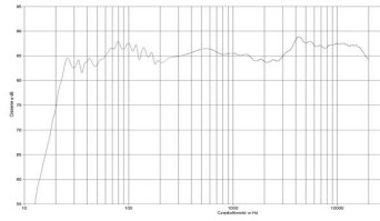 rys. 2a. B&W 800D, charakterystyka przetwarzania w całym pasmie.