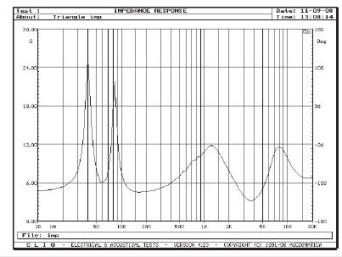 Rys.2. Charakterystyka modułu impedancji.
