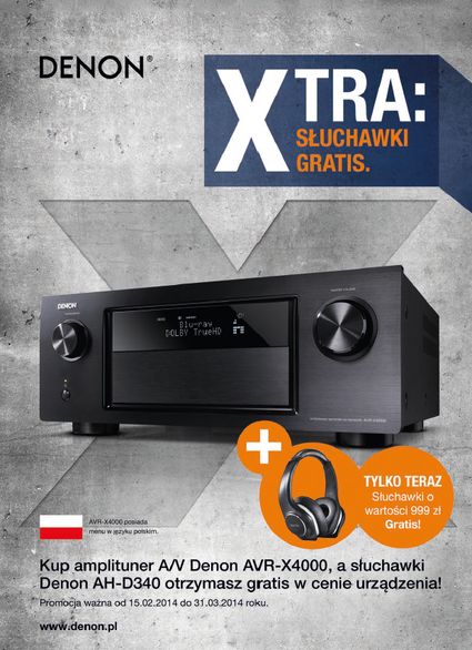 Kup amplituner Denon AVR-X4000, a otrzymasz w prezencie słuchawki